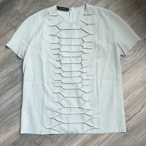 Cedric Charlier Women’s neutral work Blouse Size US 10